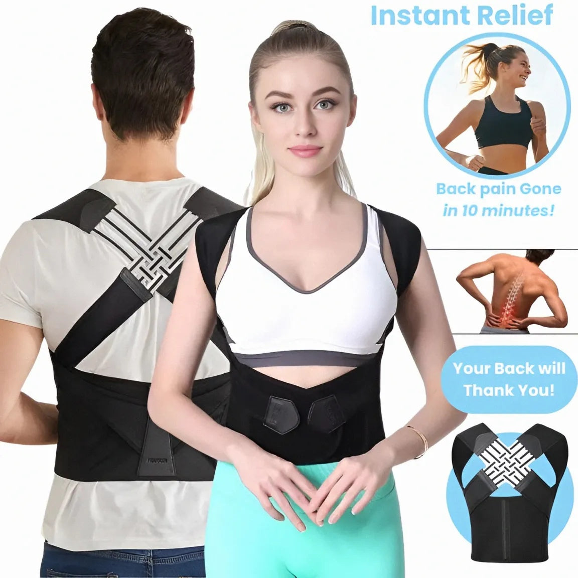 VALVÈRA™ Advanced Back & Shoulder Posture Corrector Belt – Spine Support | Pain Relief | Daily Wear